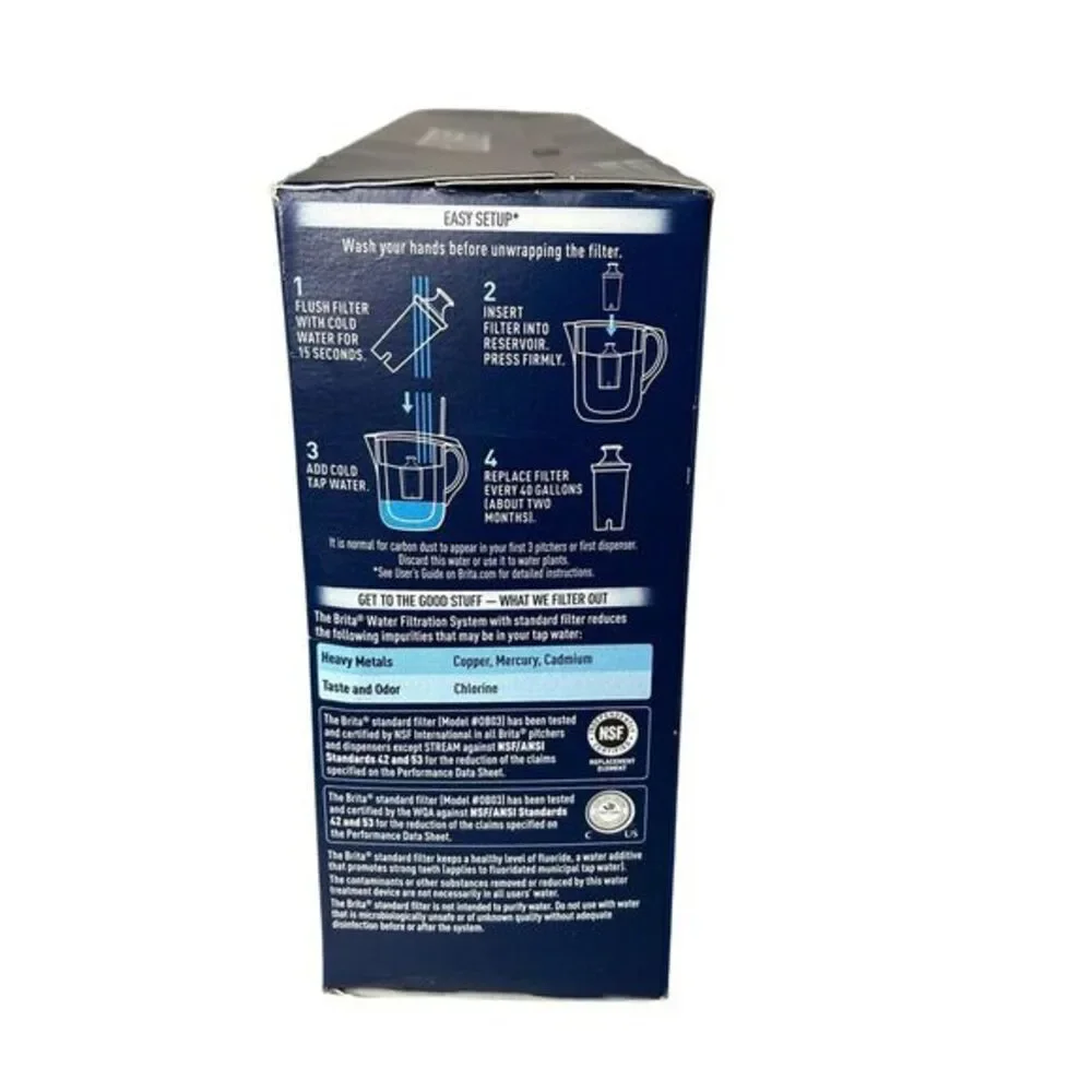 Brita Replacement Water Filters For ALL Brita Pour-Through Pitchers -5 Pack‎ New